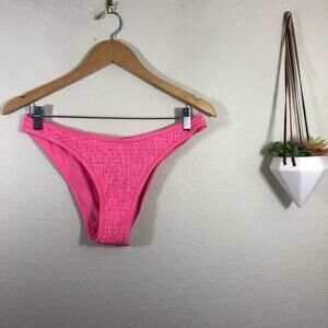 NWT Kendall + Kylie Henely scrunch swim bottom in neon pink